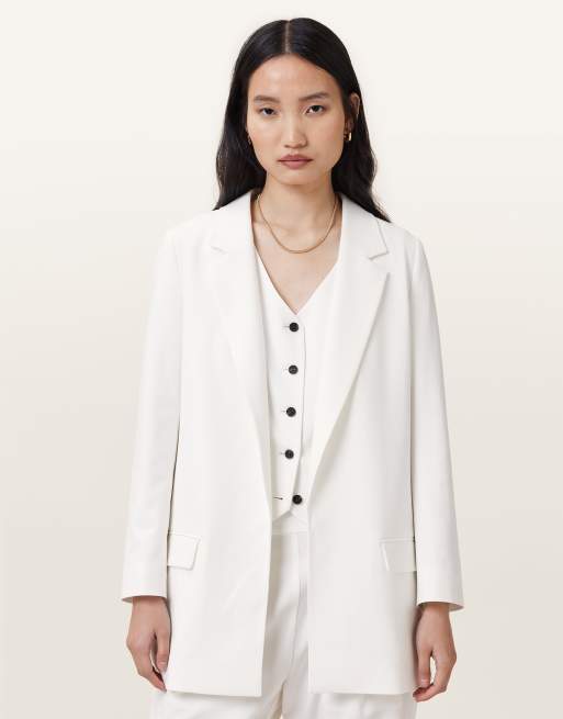 AllSaints – Aleida Tri – Blazer in Weiß