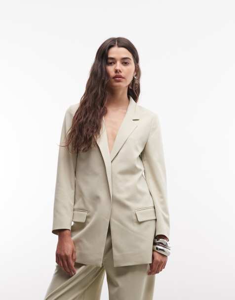 AllSaints - Aleida Tri - Elegante blazer in lichtgroen, deel van co-ord set - view 1