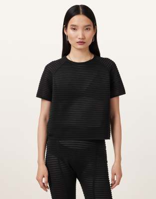 AllSaints - Alice - T-Shirt in Schwarz