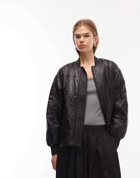AllSaints - Alii - Bomber matelassé - Noir - view 1