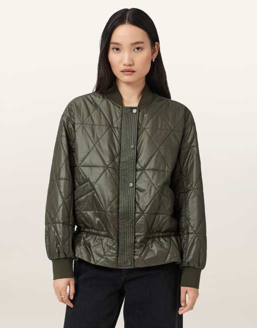 AllSaints – Alii – Bomberjacke in Tannengrün
