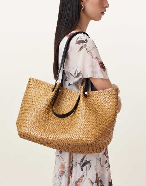 Allsaints allington paper tote in natural - view 1