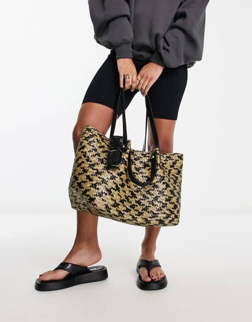 AllSaints – Allington – Słomkowa torba typu tote w kolorze naturalnym