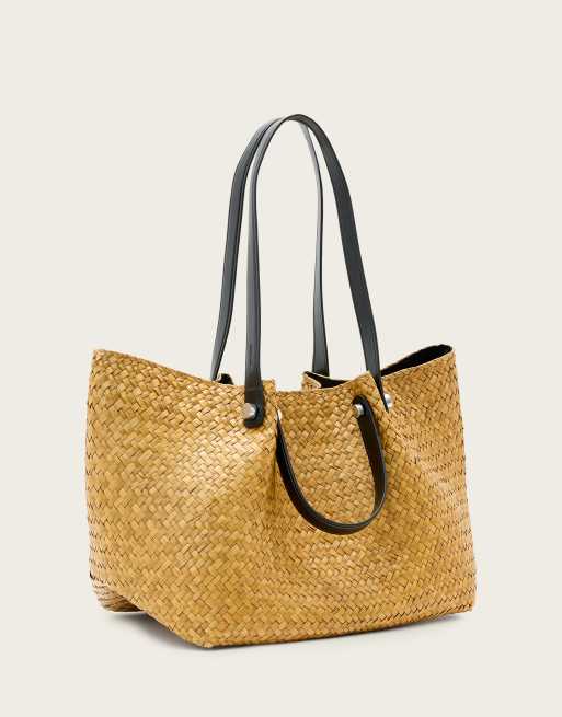 AllSaints – Allington – Słomkowa torba typu tote w kolorze naturalnym, 2 z 4