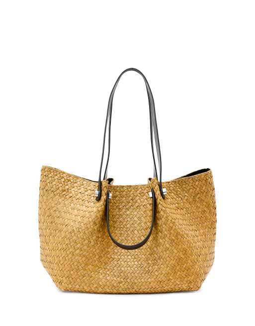 AllSaints – Allington – Słomkowa torba typu tote w kolorze naturalnym, 3 z 4