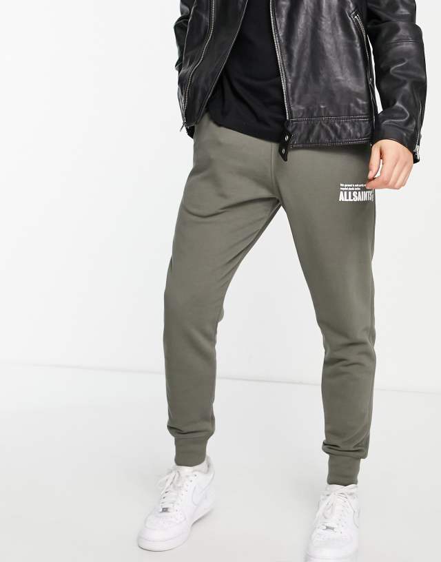 Allsaints alna sweatpants in khaki