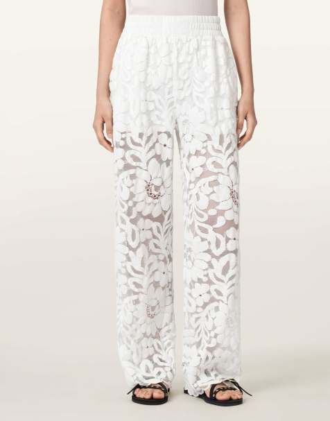 AllSaints - Amelie - Kanten broek in optisch wit - view 1