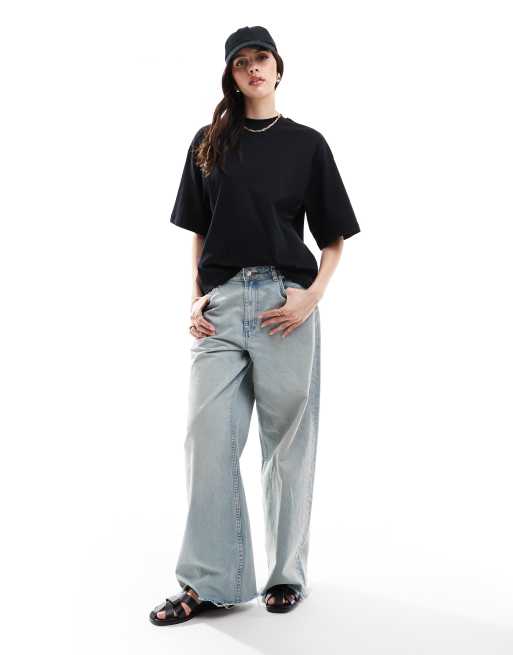 AllSaints Amelie oversized boxy t-shirt in black | ASOS