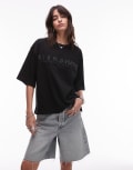 [AllSaints] AllSaints amelie pearl tee in black 14 black