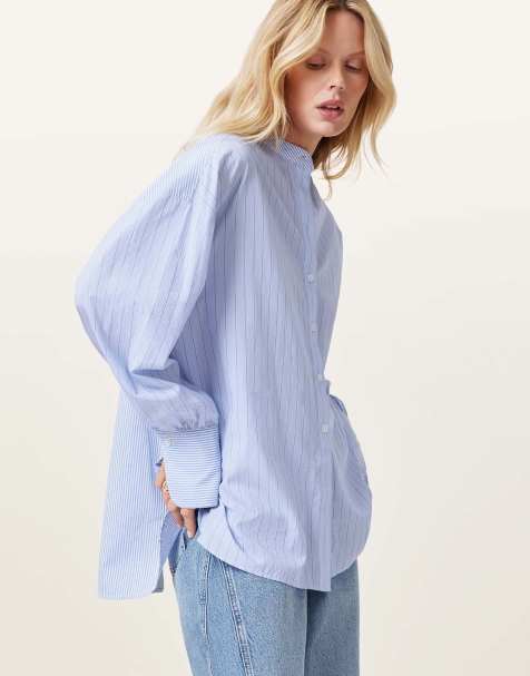 AllSaints - Ana - Chemise à rayures - Bleu pastel - view 1