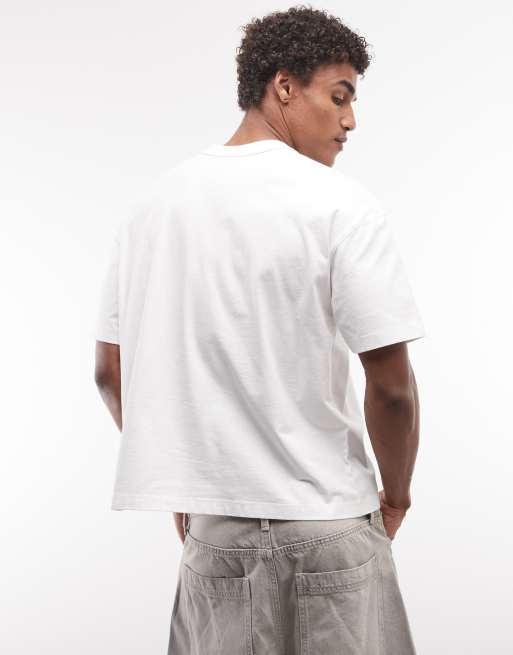 AllSaints Angelino short sleeve graphic logo t-shirt in white, 4 of 5