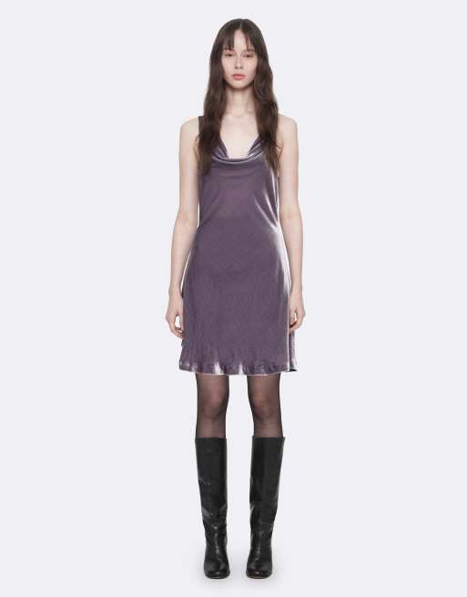 AllSaints Anise Minikleid in Lavendelgrau, 2 von 7