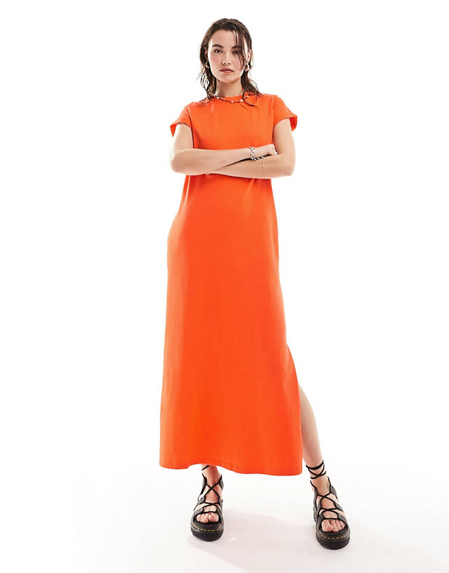 AllSaints - anna maxi dress in orange