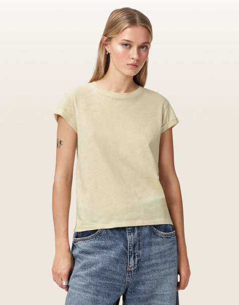 AllSaints – Anna – T-Shirt in Dunstgrün - view 1