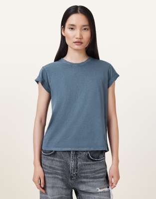 AllSaints - Anna - T-Shirt in Feuersteinblau