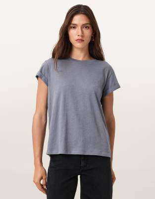 AllSaints - Anna - T-Shirt in Flieder-Grau