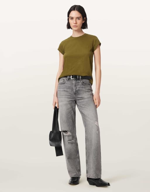AllSaints – Anna – T-Shirt in Khakigrün, 2 von 7