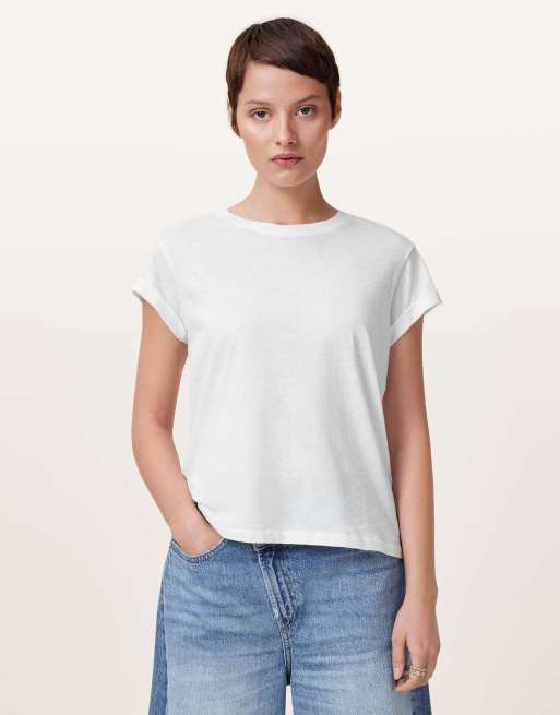 AllSaints – Anna – T-Shirt in Kreideweiß