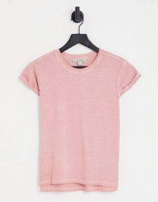 AllSaints Anna t-shirt in pastel pink - ASOS Price Checker