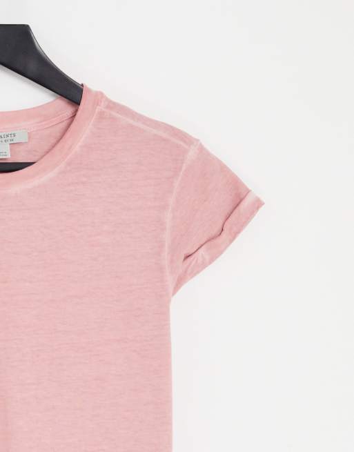 AllSaints Anna t-shirt in pastel pink