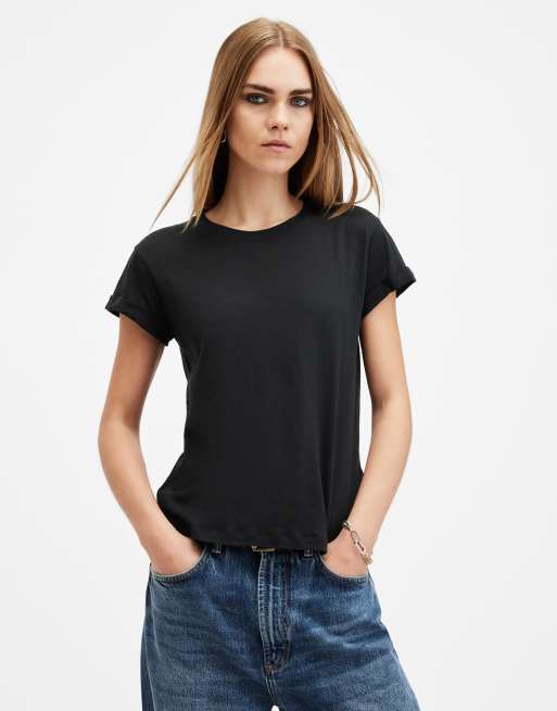 AllSaints – Anna – T-Shirt in Schwarz