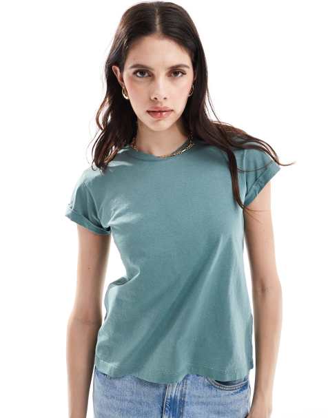 AllSaints Anna t-shirt in teal - view 1