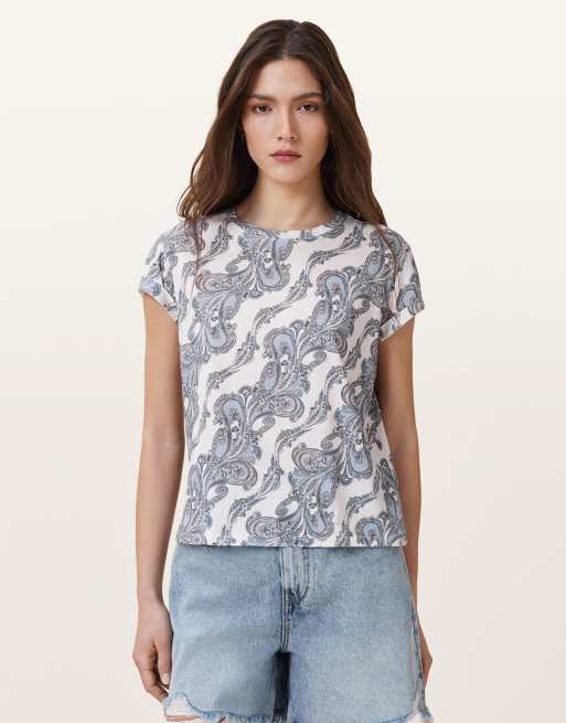 AllSaints – Anna – T-Shirt in zartem Lita-Blau
