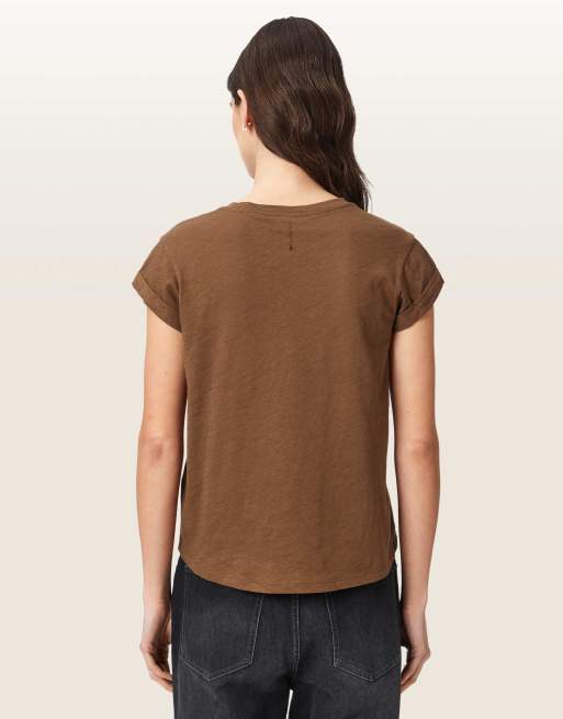 AllSaints - Anna - T-shirt - Marron caramel, 3 de 7