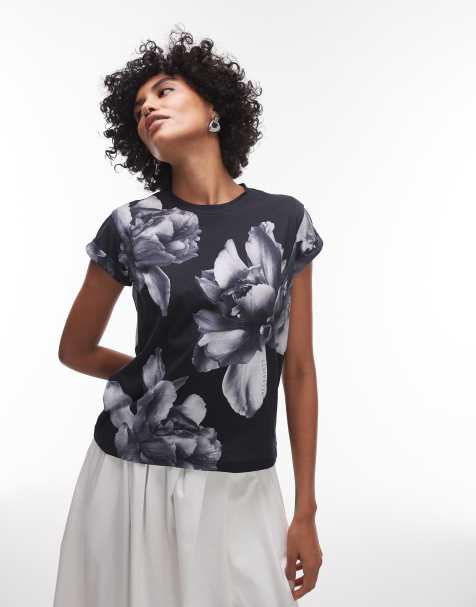 AllSaints Anna tee in ione black - view 1