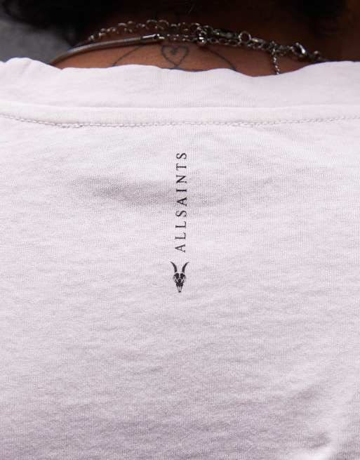 Allsaints anna tee in lilac ash pink, 4 of 4