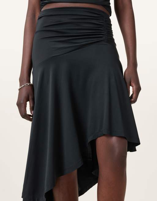 Allsaints annalie skirt co-ord in black, 2 of 4