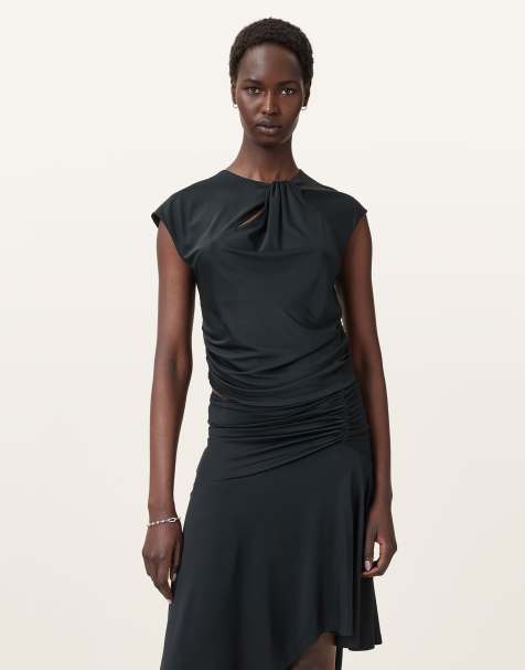 Allsaints annalie top co-ord in black - view 1