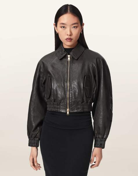 AllSaints – Anouk – Bomberjacke in Bitterbraun - view 1