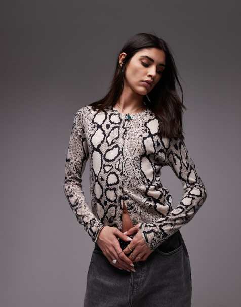 Allsaints Anouk snake print cardigan - view 1