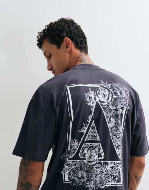AllSaints - Anthos - T-shirt à manches courtes avec logo imprimé au dos - Noir délavé, 5 de 5