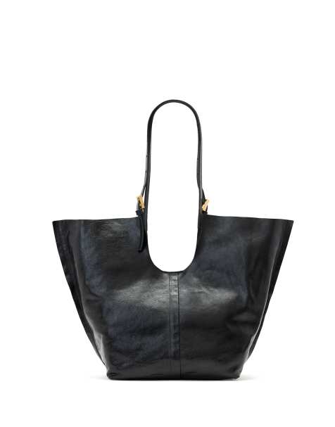 AllSaints – Ara E/W – Glänzende Tragetasche in Schwarz - view 1