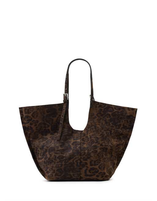 Allsaints – Ara Leppo – Tragetasche in Leopardenbraun