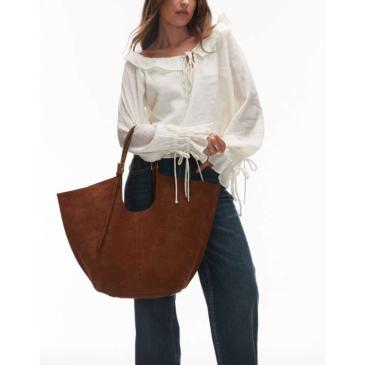 ALLSAINTS Ara スエードトート│上質カウスエード×大容量 AllSaints Ara East West Suede Tote | Nordstrom