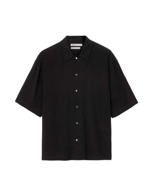 AllSaints Archer Kurzarmhemd in Schwarz, 2 von 6