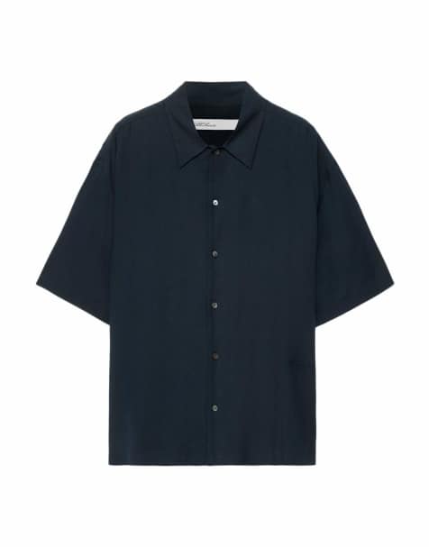 AllSaints Archer overhemd met korte mouwen in night sky - view 1