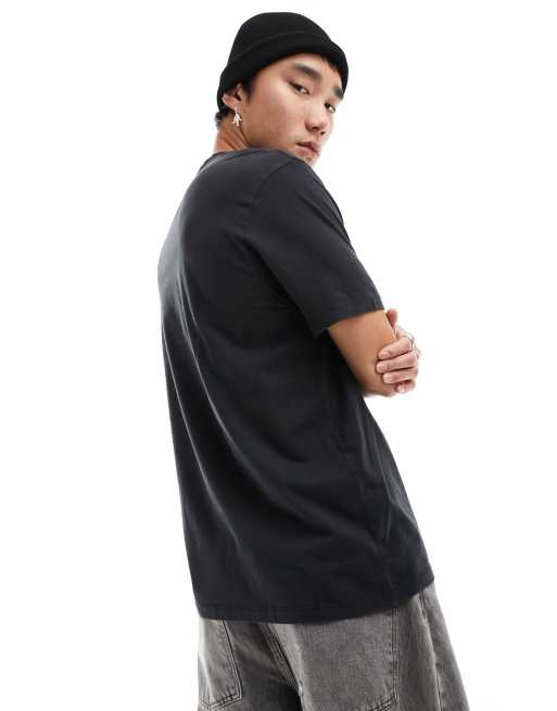 AllSaints - Archon - T-shirt nero slavato con grafica stile grunge, 2 di 4