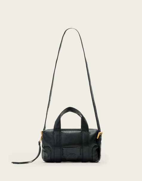 AllSaints Ares G compact crossbody bag in black - view 1