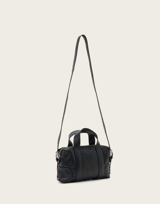AllSaints Ares g compacte crossbodytas in zwart/zilver, 6 van 6