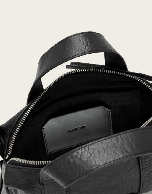 AllSaints Ares g kompakte Umhängetasche in Schwarz/Silber, 2 von 6