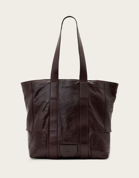 AllSaints Ares Gain sac cabas en cuir bordeaux - view 1