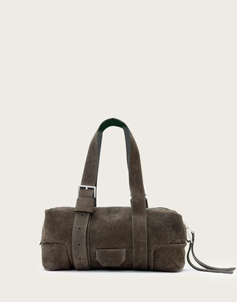 AllSaints Ares grain shoulder bag in brown - view 1