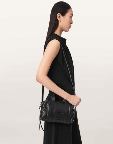 AllSaints - Ares - Sac bandoulière compact - Noir/argenté - view 1