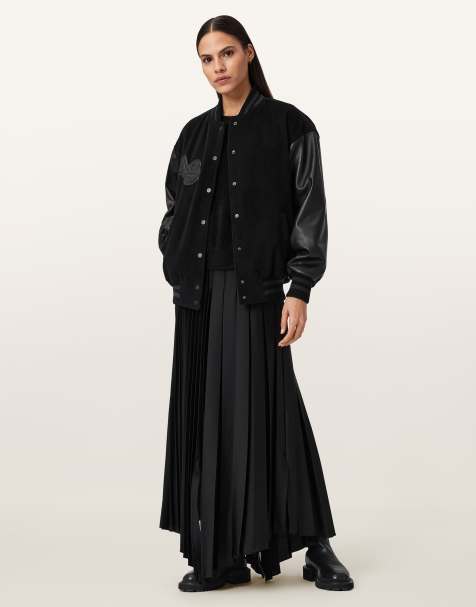 AllSaints – Argon – College-Jacke in Schwarz - view 1