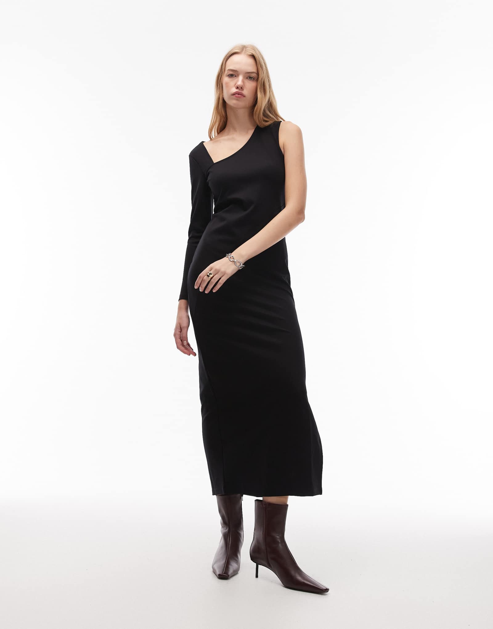 Платье от AllSaints Ari с вырезом черного цвета 