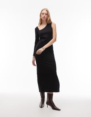 Allsaints - Ari - Kleid in Schwarz mit Zierausschnitt